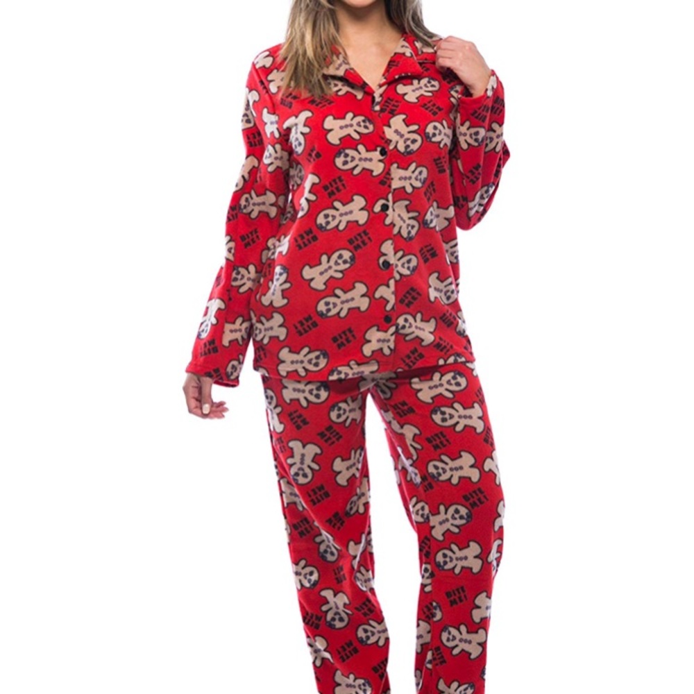 NWT Christmas Button Front PJ Pant Set with Socks